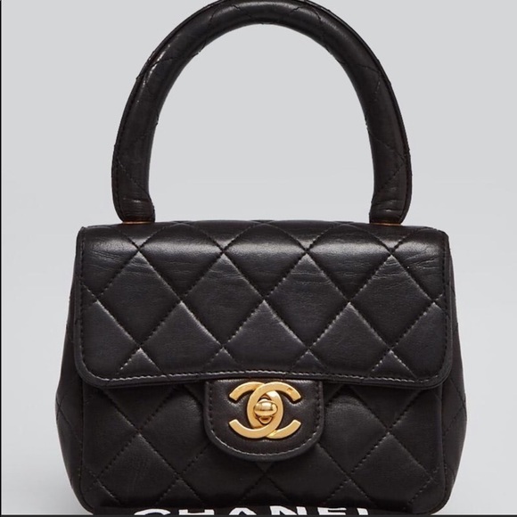CHANEL Handbags - 1994 Rare Chanel Quilted Top Handle Flap Bag